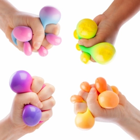 4 Pack - Colour Change Stress Ball Squishy Toy Push Walker