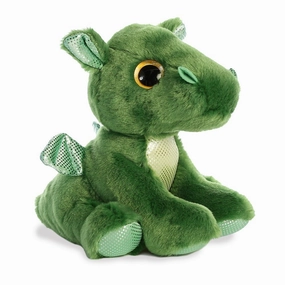 Aurora Sparkle Rumble Green Soft Toy Dragon Climate Stability