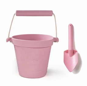 Bigjigs Pink Eco Bucket and Spade Yoga Pose