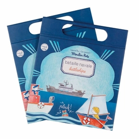 Robot Goods Durable Material Box with 10 ??Battleship?? Magnetic Board Games - Recreational Toy - Moulin Roty