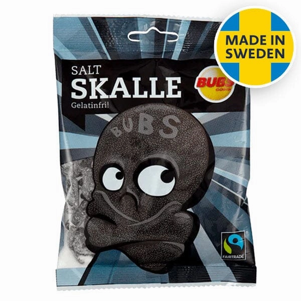 Melody Making BUBS Godis: Salty Skalle Liquorice Skulls Candy (90g) Made in Sweden