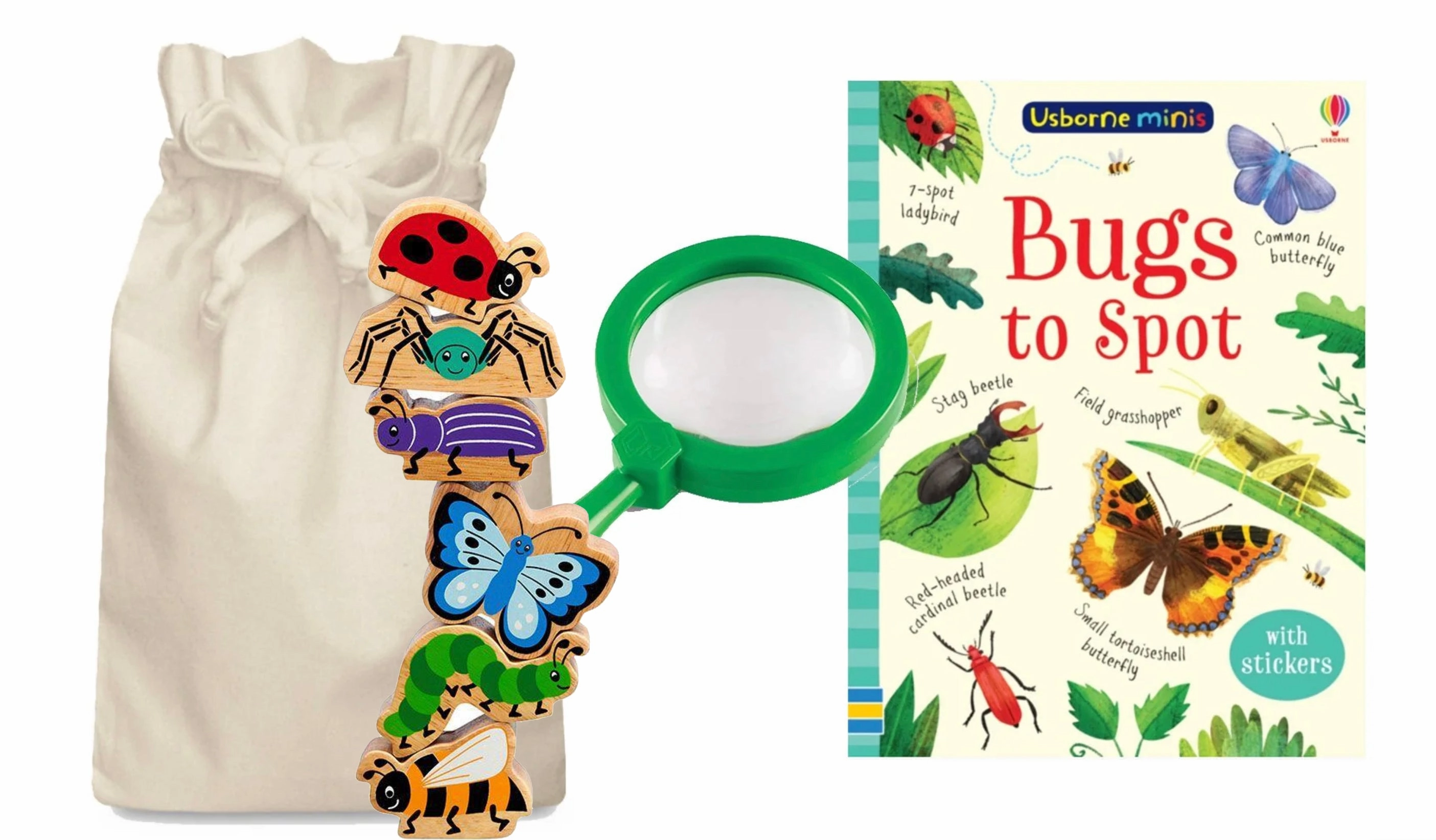 Bugs to Spot Story Sack with Lanka Kade & Jumbo Magnifying Glass Help Extend Talking Animal
