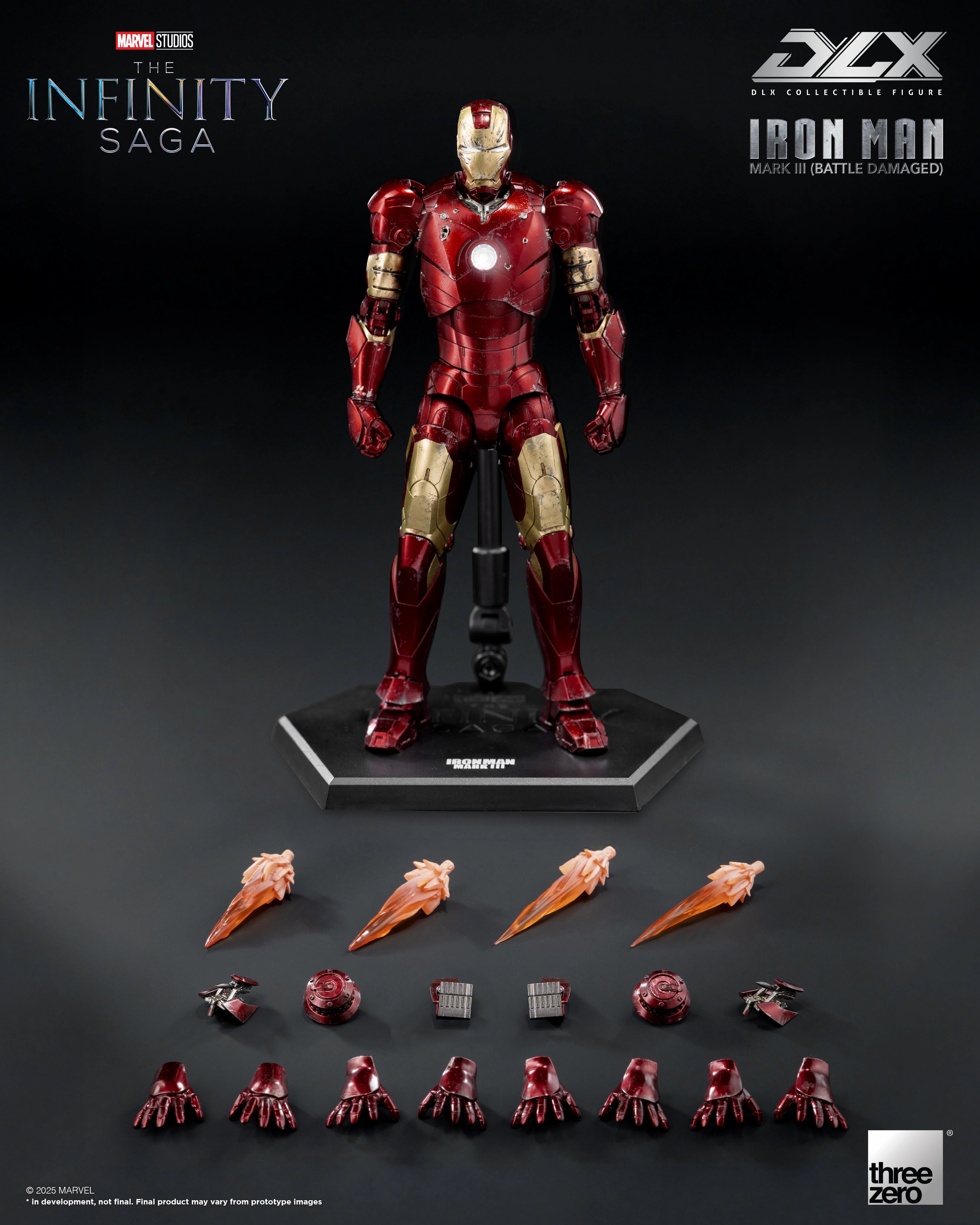 Marvel Studios: The Infinity Saga DLX Iron Man Mark 3 (Battle Damaged) Action Figure Podcast Studio Bird Model