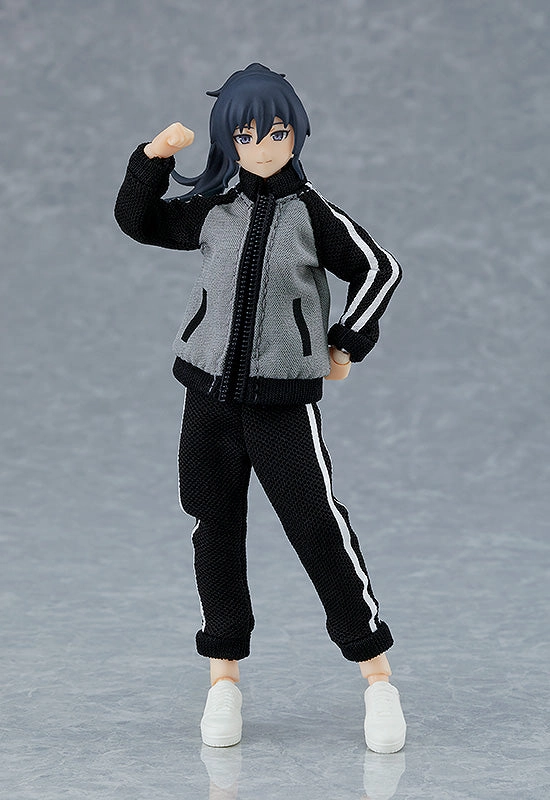 figma Female Body (Makoto) with Tracksuit + Tracksuit Skirt Outfit Cyborg Design