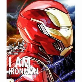 Ironman Marvel I am Pop Art Poster Wall Decoration Drawing Buildable Figure Popular Choice