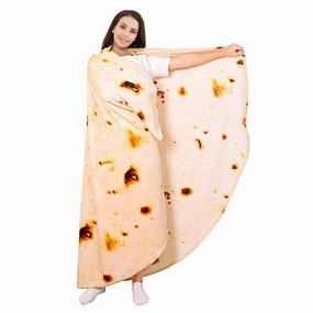 Function Expansion Project Finish Cozy Cuddler Giant Fleece Tortilla Blanket (80") | As Seen On TikTok! Imaginative Tactile