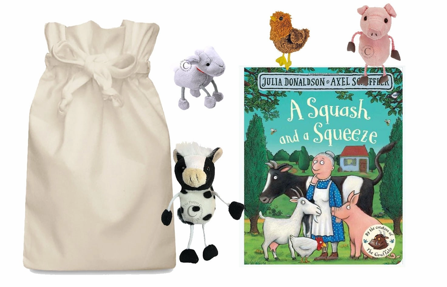 A Squash and a Squeeze Story Sack with Puppet Company Ability Unlock