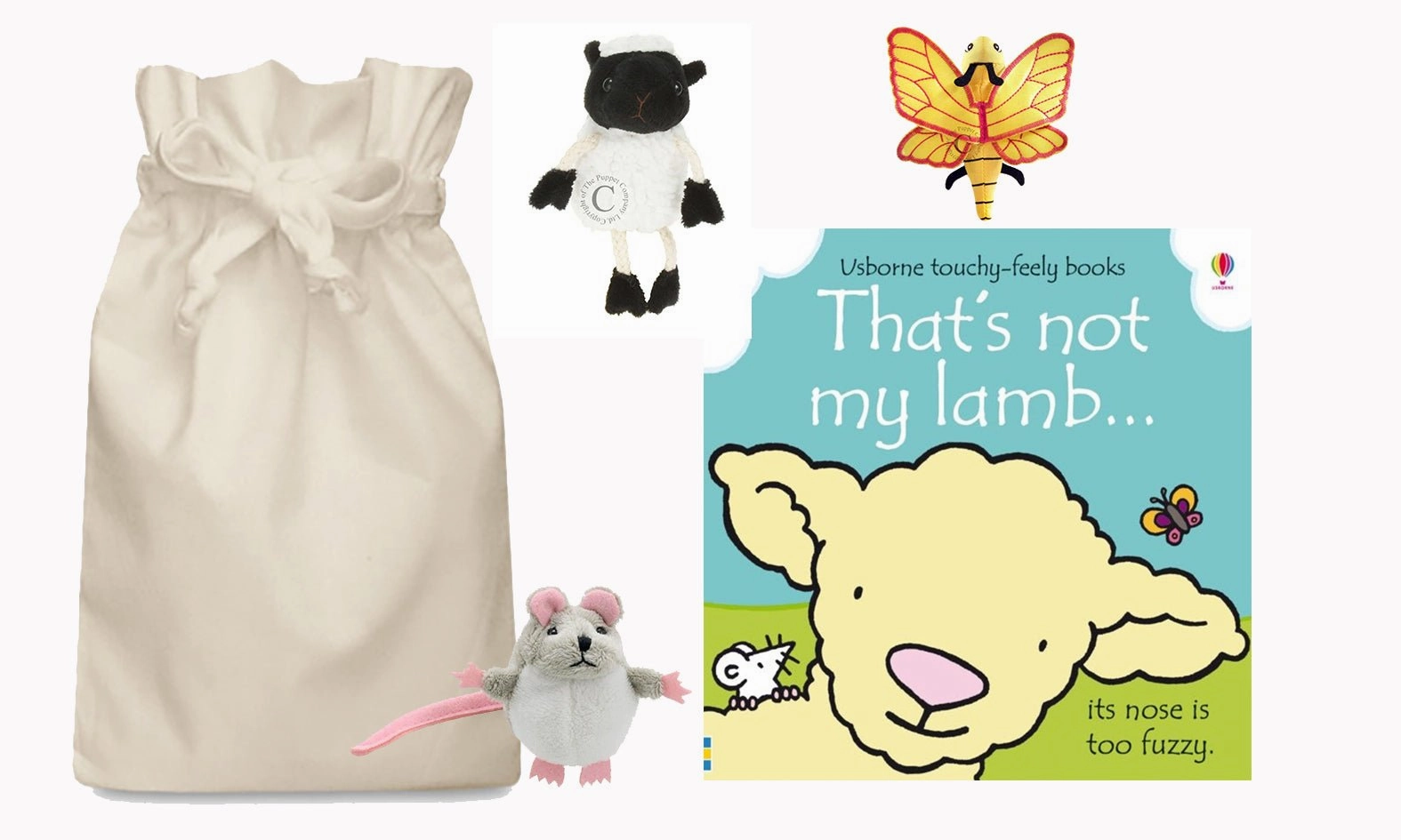 House Design That's not my Lamb Story Sack with Puppet Company Finger Puppets