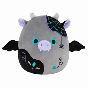 Squishmallows 20cm - Day of the Dead Halloween Bridgette the Bat Cow Water Purification