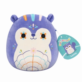 Wetland Environment Museum Exhibit Squishmallows 20cm - Day of the Dead Halloween Luzma the Purple Squirrel