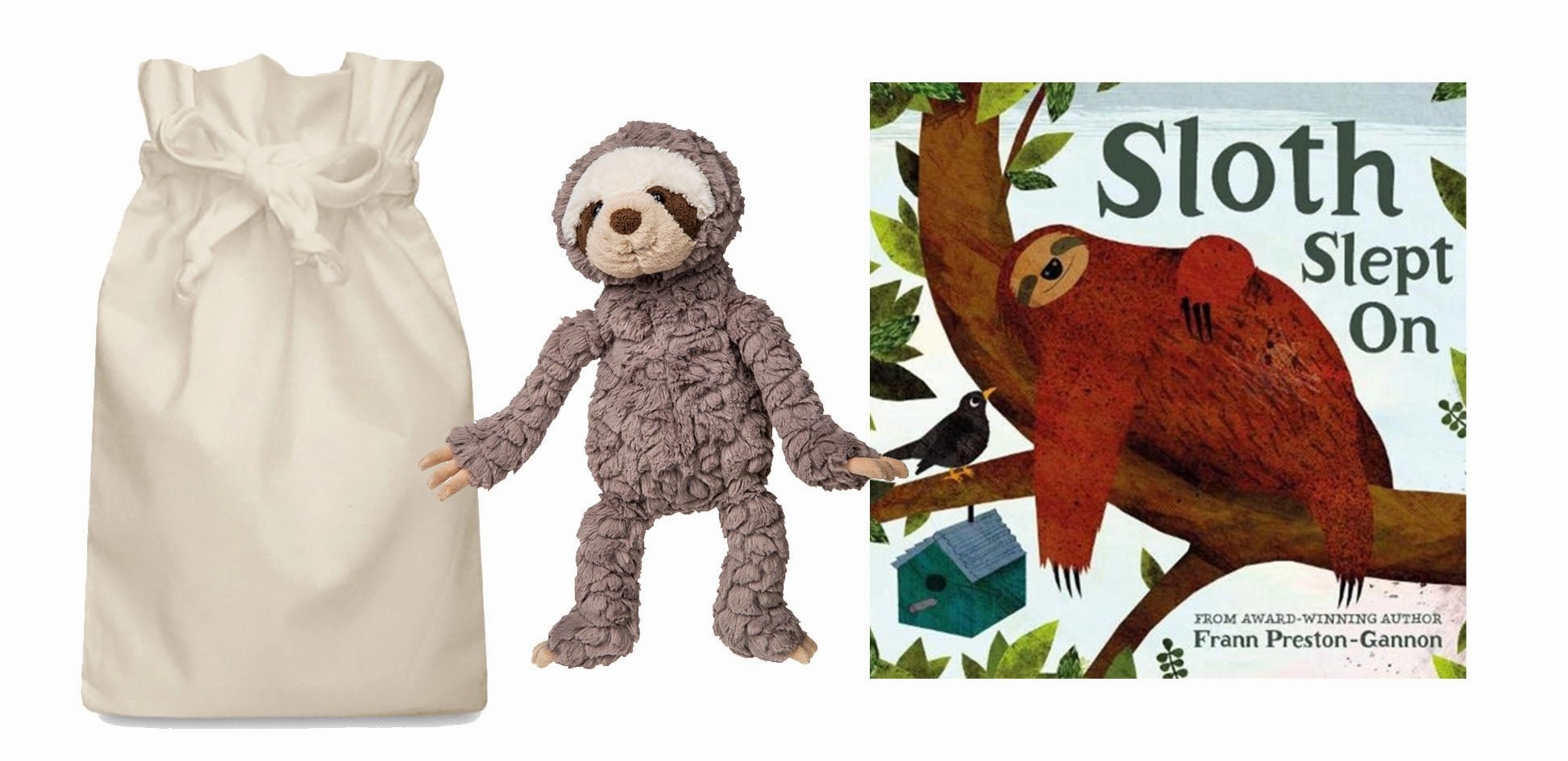 Sloth Slept on Story Sack with Mary Meyer Plush Sloth Self Esteem