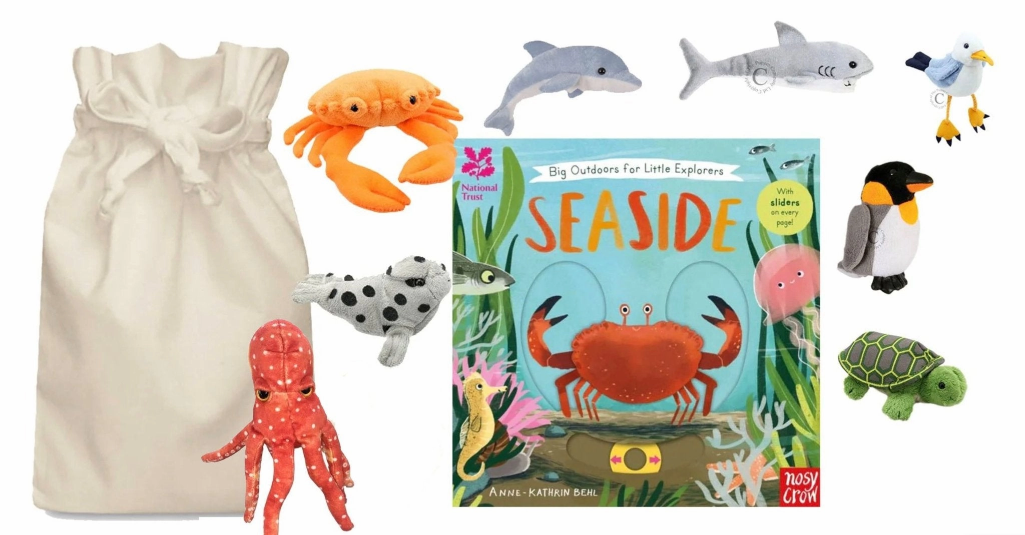 National Trust Seaside Story Sack with Puppet Company Sports Stadium Word Game