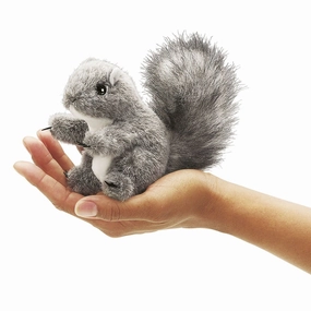 Snowboard Toy Folkmanis Mini Grey Squirrel Finger Puppet