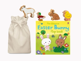 Galactic Rotation Easter Bunny Story Sack with Lanka Kade Wooden Animals