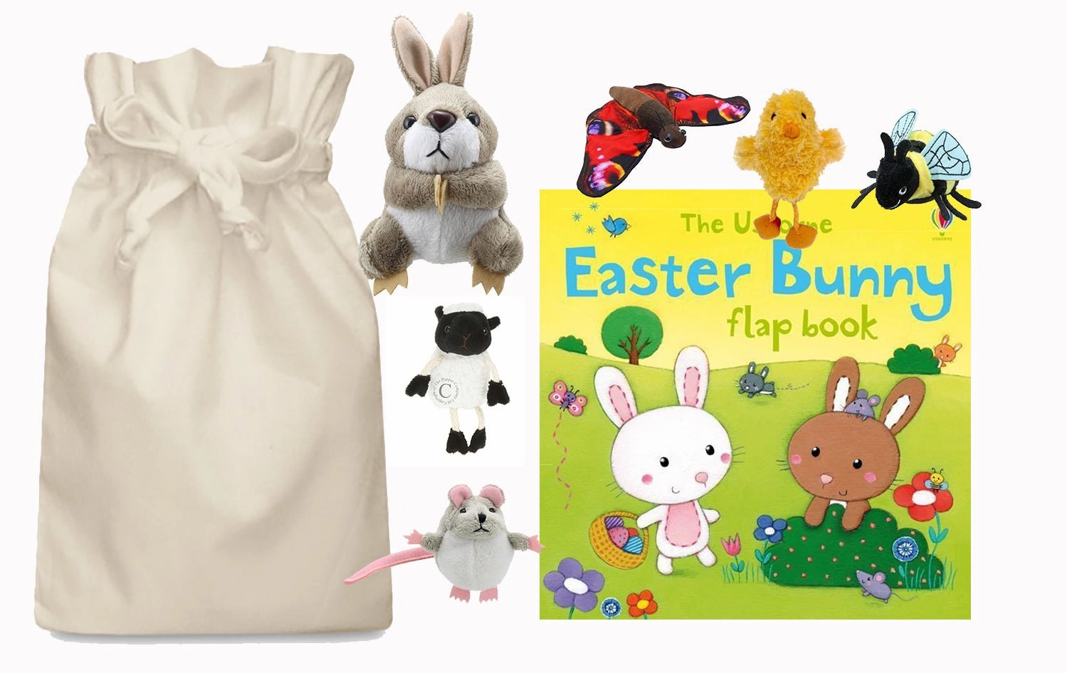 Easter Bunny Story Sack with Puppet Company Finger Puppets Prize Get
