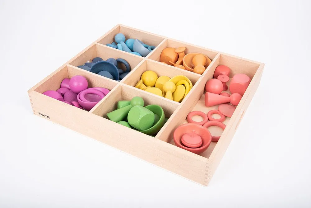 Undersea World Rainbow Wooden Super Set + Wooden Sorting Tray (7- Way) 74048 (Direct Shipping)