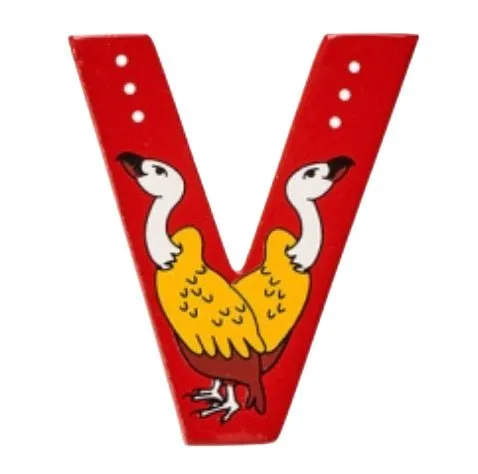 Lanka Kade Wooden Animal Letter V Logic Challenge