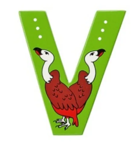 Hexadecimal Code Lanka Kade Wooden Animal Letter V