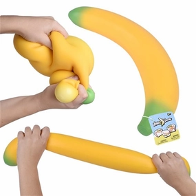 Battery operated Mark Achieve Giant Durable Super Stretch Squishy Banana - Extra Strong