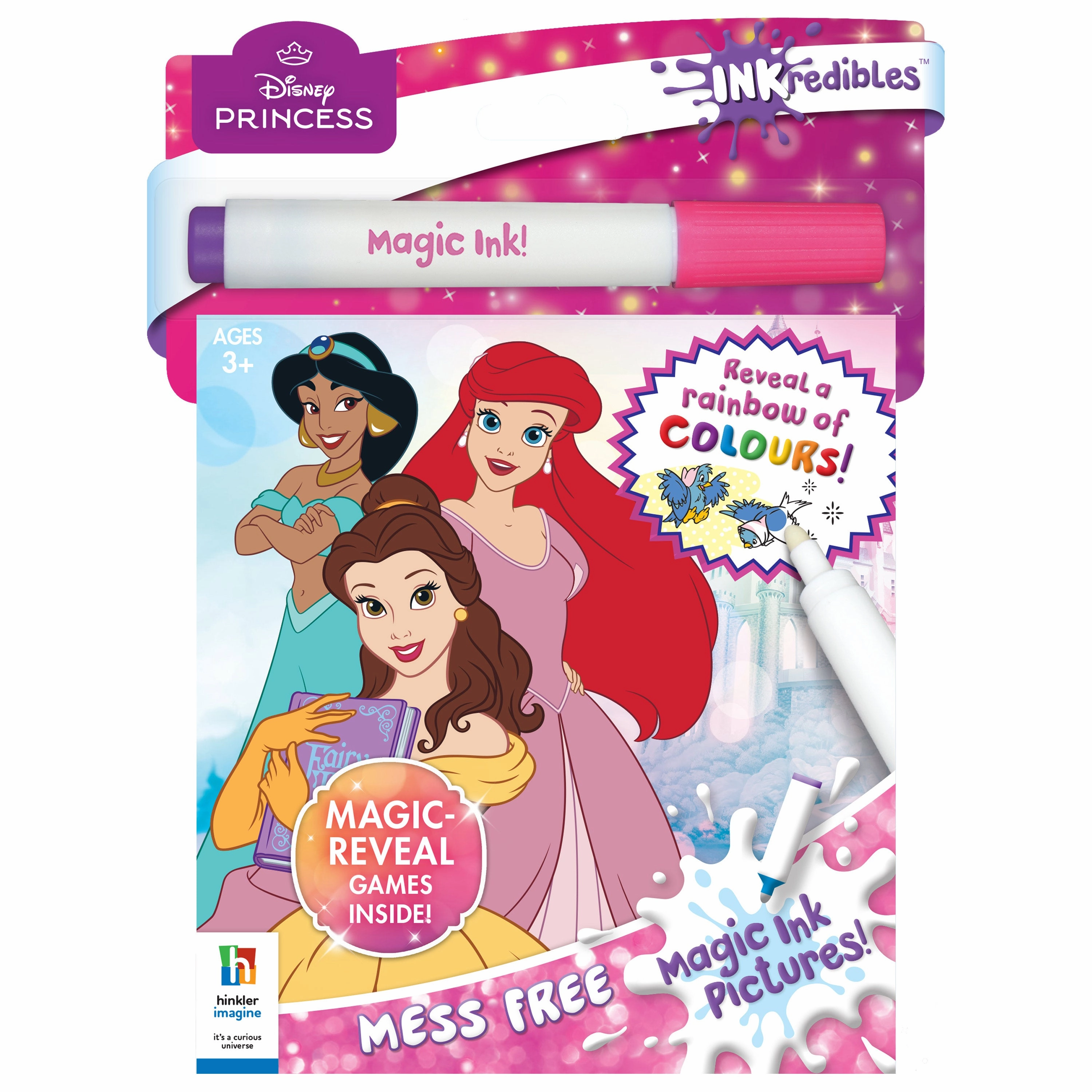 manual operation Language Development Disney Princess Magic Ink Pictures Book ?C Mess-Free Colouring Fun