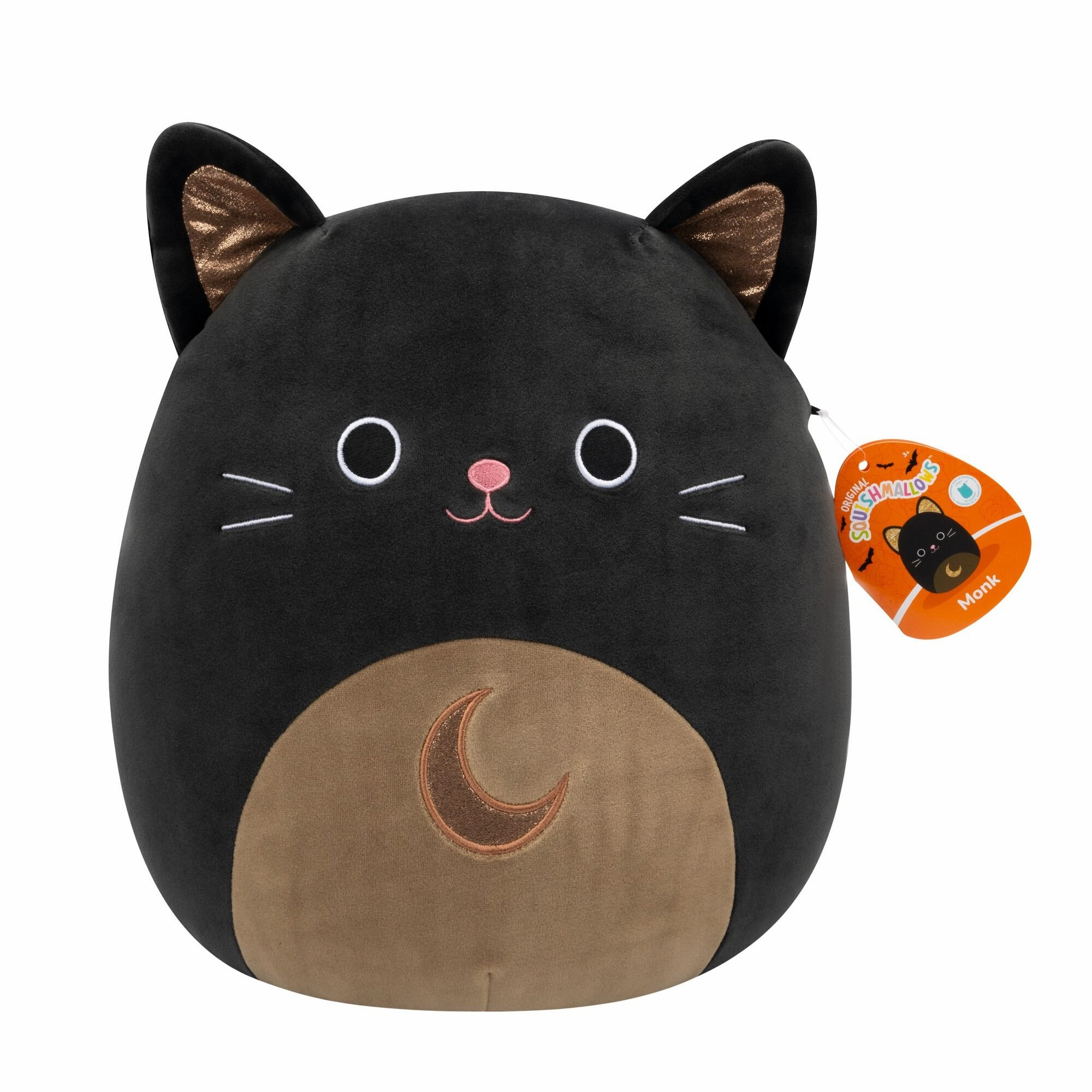 Squishmallows Halloween 30cm - Monk the Black Cat Visual Stimulation Exploration Reward