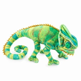 Vocabulary Builder World Cup Folkmanis Mini Chameleon Finger Puppet