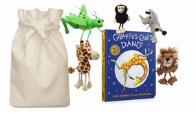 Giraffes Can't Dance Story Sack with Puppet Company Finger Puppets Plant Science