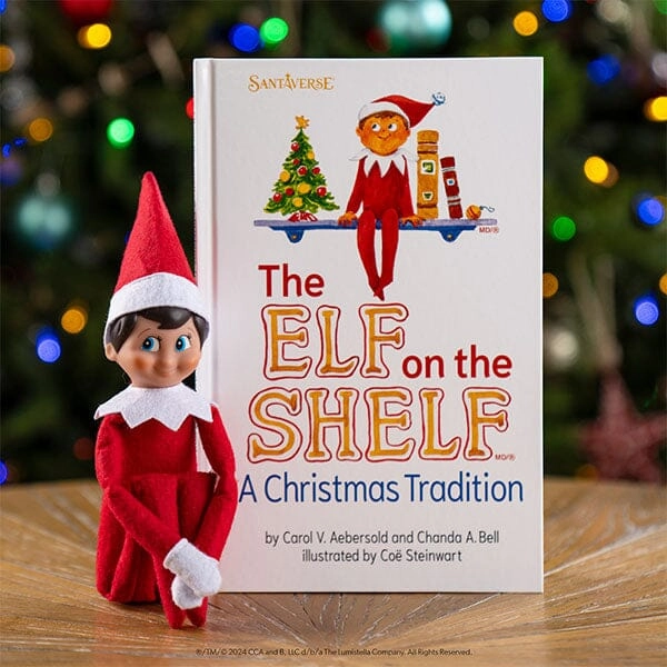 Elf On The Shelf? Official Christmas Tradition Kit (Blue Eye Boy English/French) Includes Storybook & Scout Elf! Educational ImpulseControl Probability Game Lightweight Build