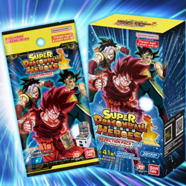 SUPER DRAGONBALL HEROES Selection Pack Vol.5 (box of 20 packs) ???? Dragon Ball SP5 Carddass Mystery Pack Opening
