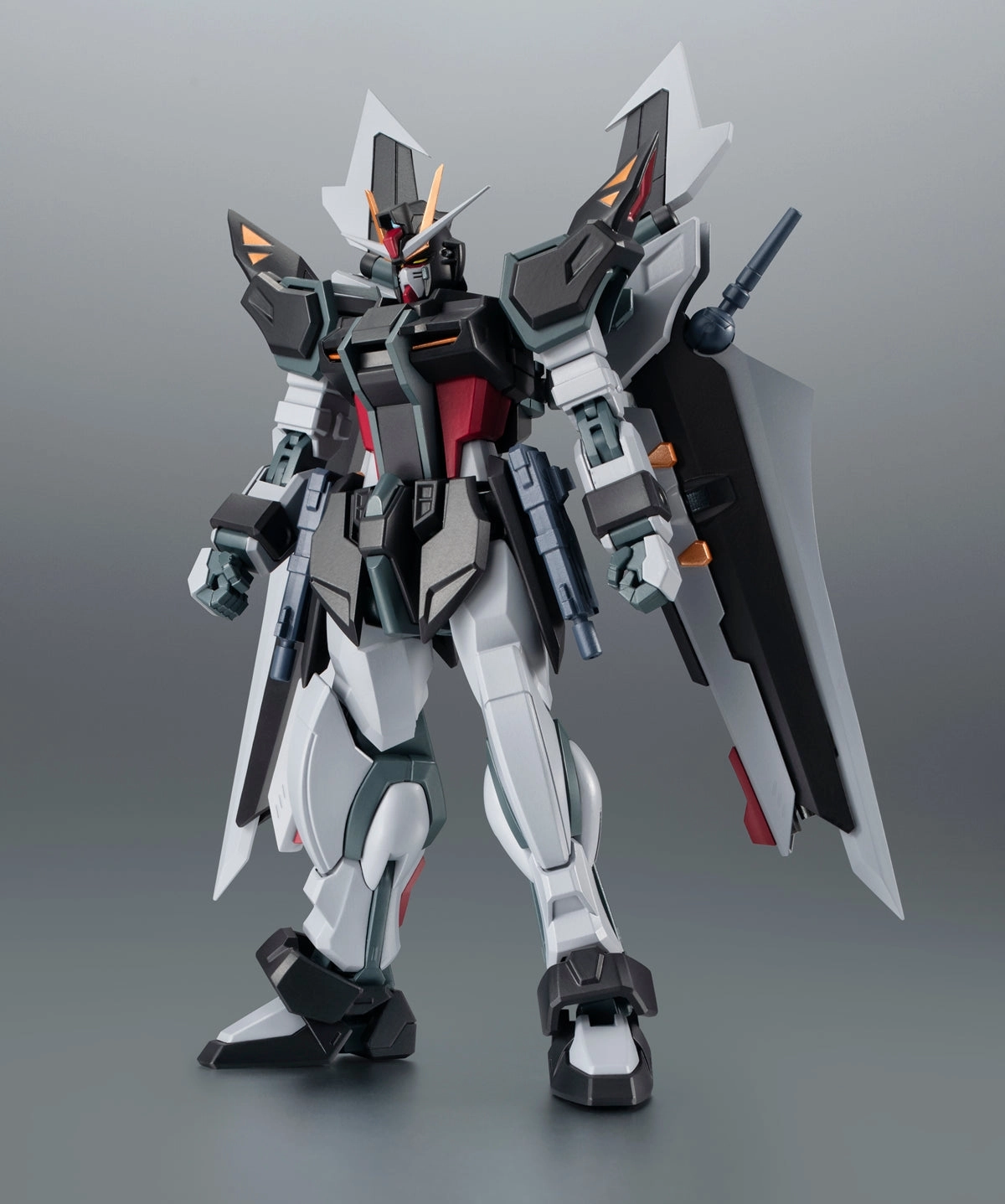 Miniature Display Award Trophy The Robot Spirits GAT-X105E + AQM/E-X09S Strike Noir Gundam ver. A.N.I.M.E.