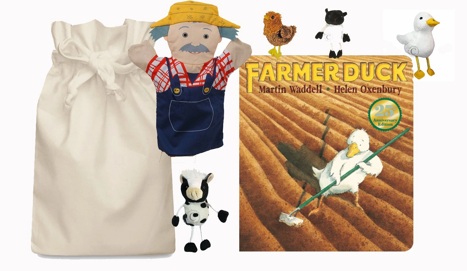 Animal Figures Distance measurement Farmer Duck Story Sack with Puppet Company Finger Puppets