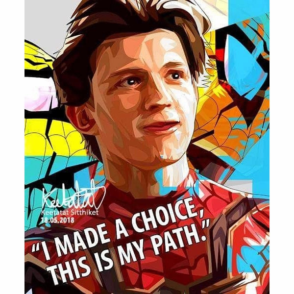 Spiderman Peter Parker Marvel Pop Art Poster Wall Decoration Drawing Sculpted Art Amateur Hobby
