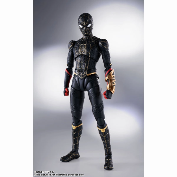 S.H.Figuarts Spider-Man (Black & Gold Suit) (SPIDER-MAN: No Way Home) Toy Pack Unboxing