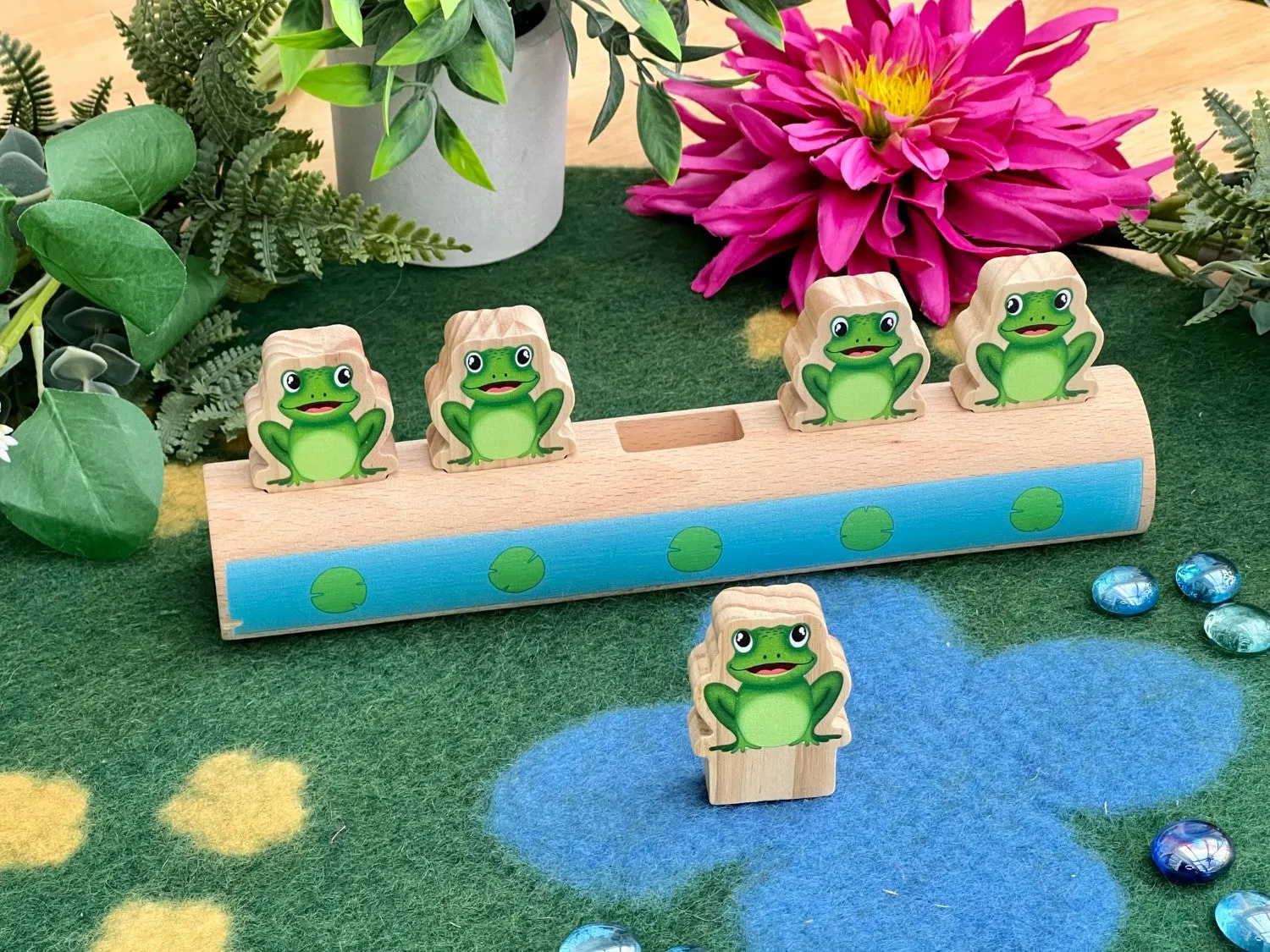 Web Design Five Frogs on a Log Counting Resource