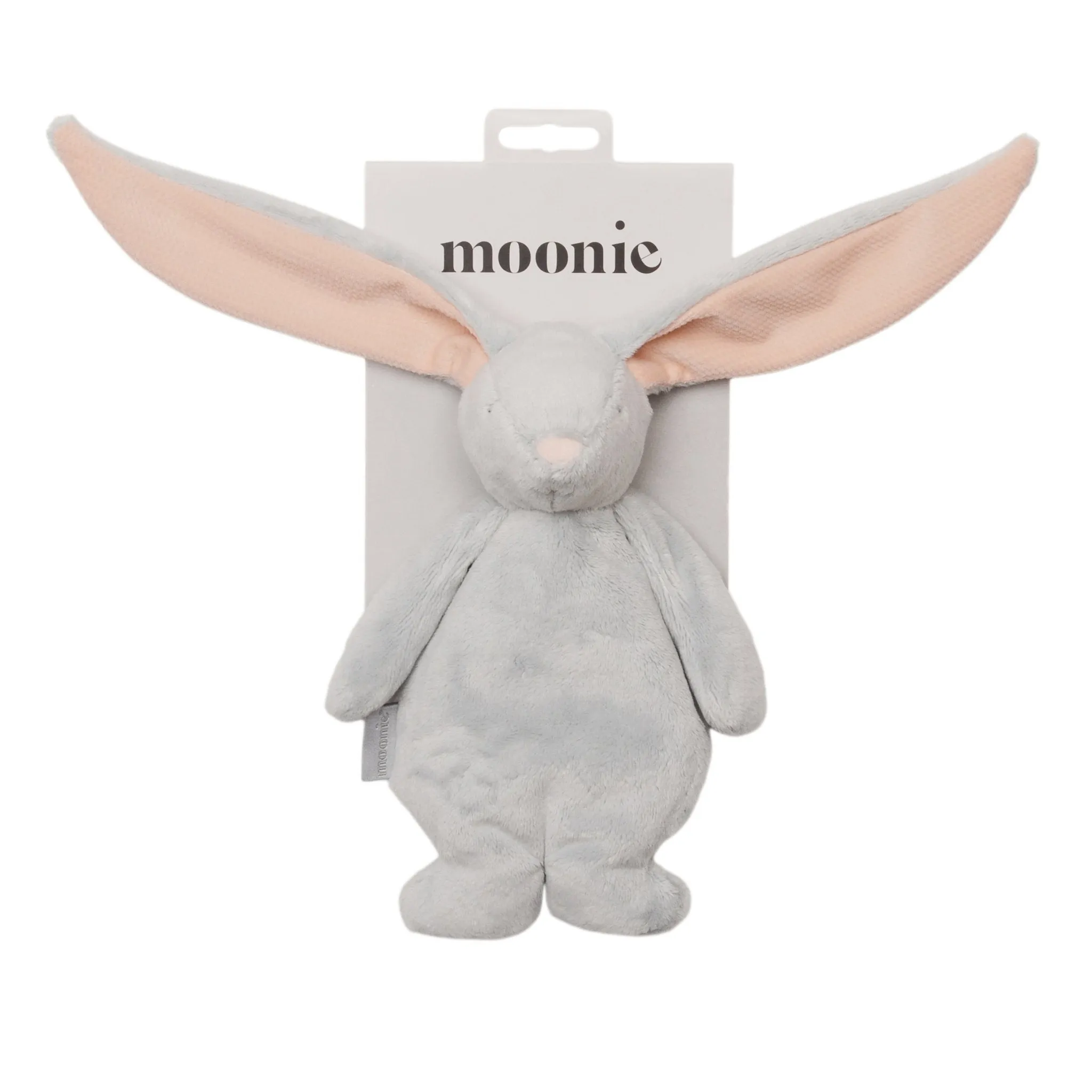 Moonie Sensory Comforter Cloud ?C Grey Bunny with Pink Ears Rock Collection