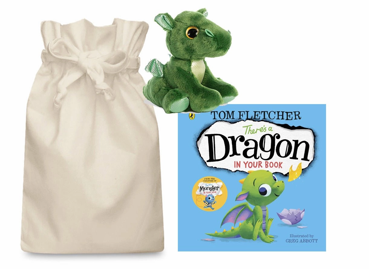 There's a Dragon in your Book Story Sack with Aurora Dragon Soft Toy Plant Science