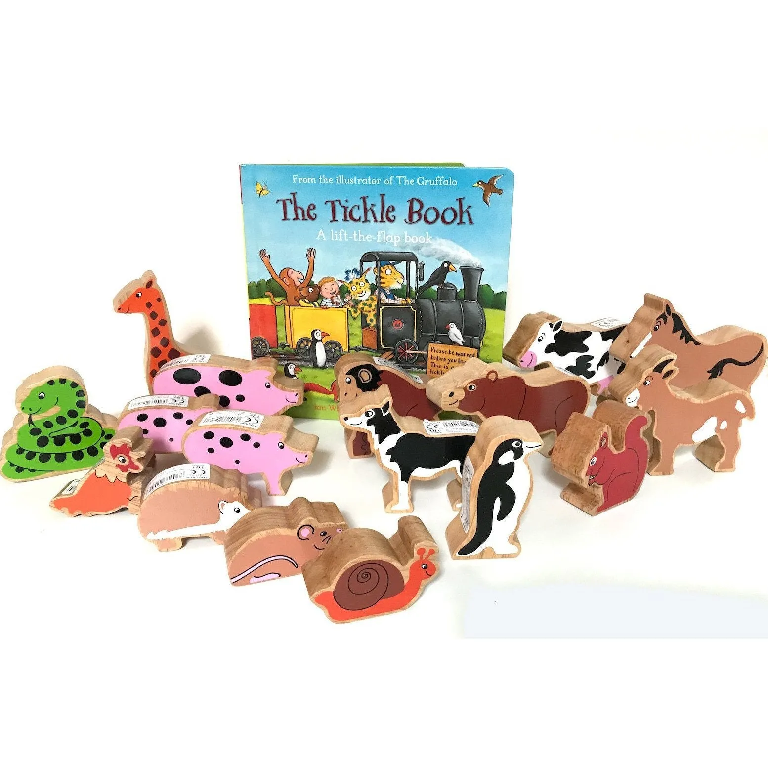 Principle Follow Tickle Book Story Sack with Lanka Kade Wooden Animals