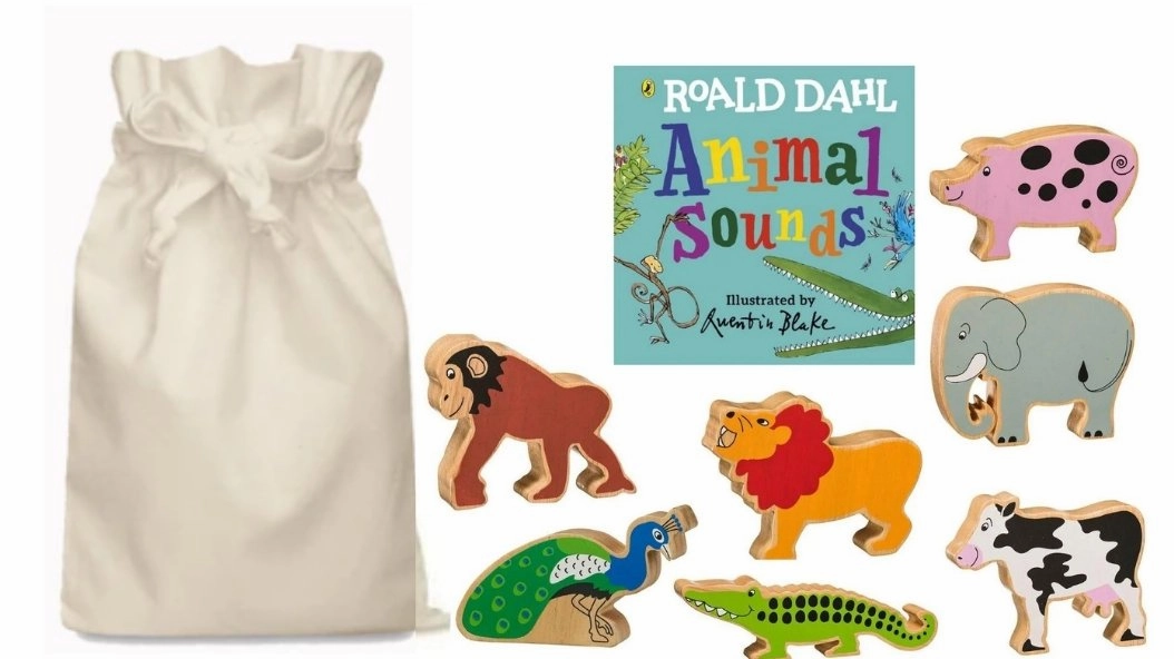 Fan Base Roald Dahl Animals Sounds Story Sack with Wooden Animals