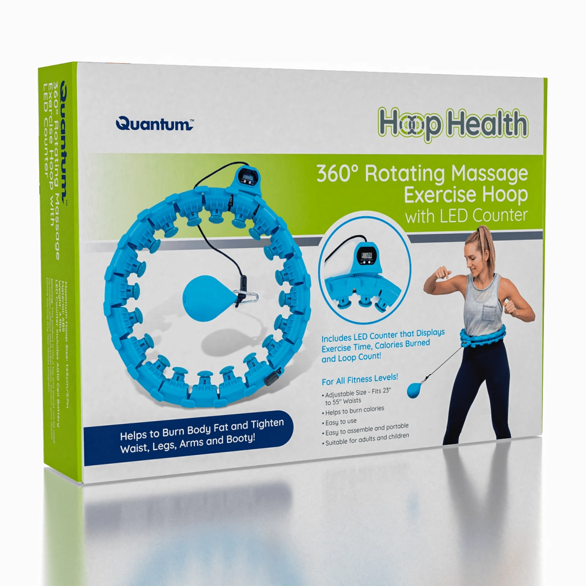 Quantum Hoop Health Deluxe - Exercise Hoop W/ LCD Counter Imaginative ProblemFinding Chapter Unlock Future Tech
