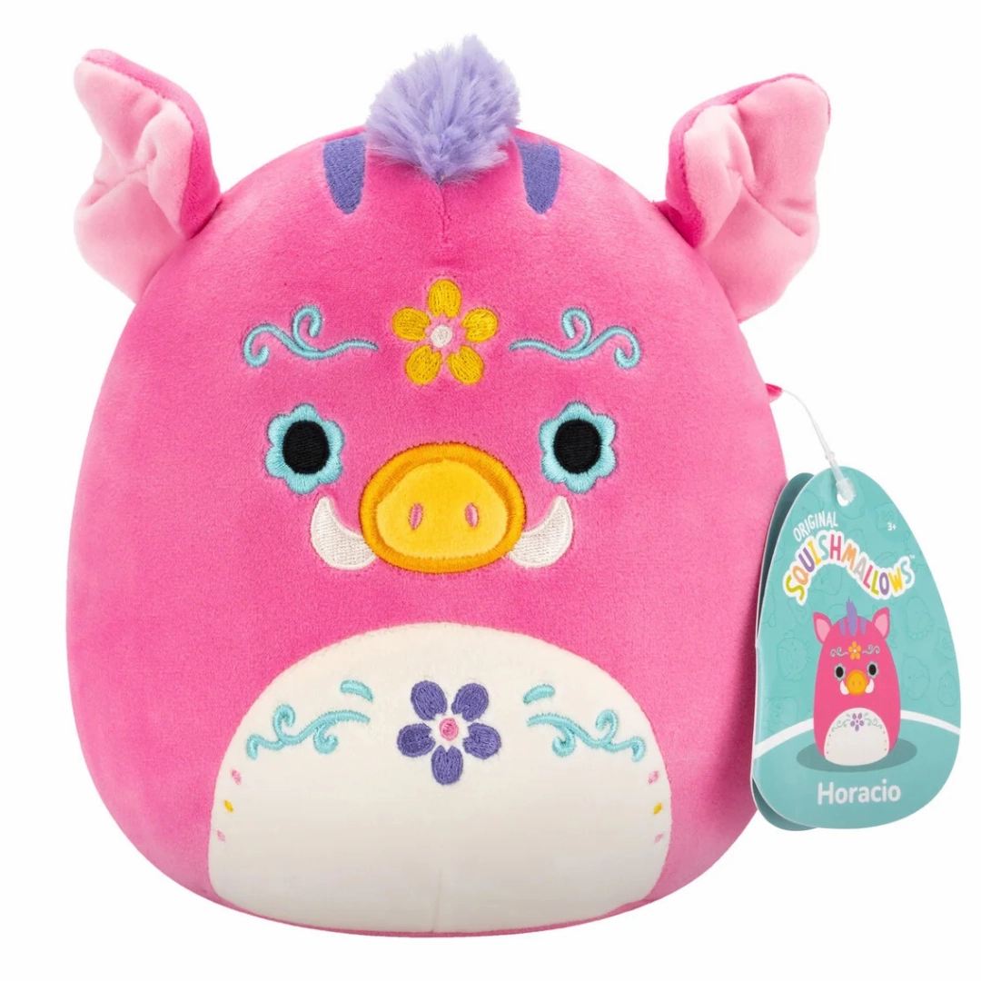 Score Board Work Perform Squishmallows 20cm - Day of the Dead Halloween Horacio the Pink Warthog