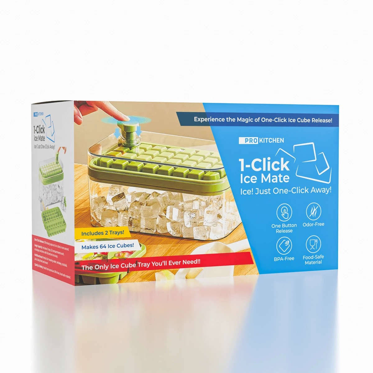 Interactive Patterning ProKitchen 1-Click Ice Mate: Ice Cube Mold Tray Dream World