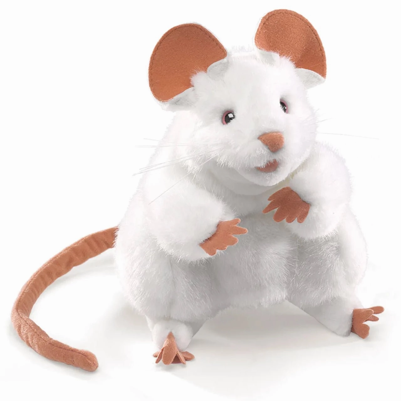 Championship Win Folkmanis White Mouse Hand Puppet