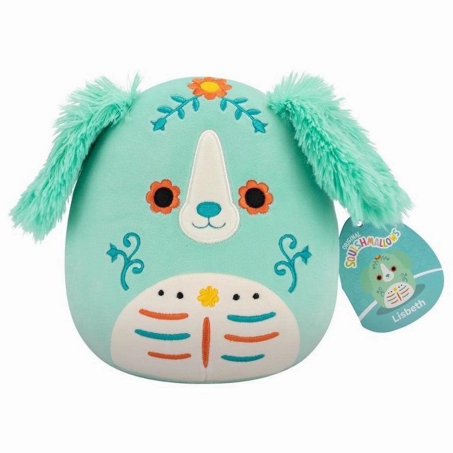 Match Conclude Squishmallows 20cm - Day of the Dead Halloween Lisbeth the Aqua Dog