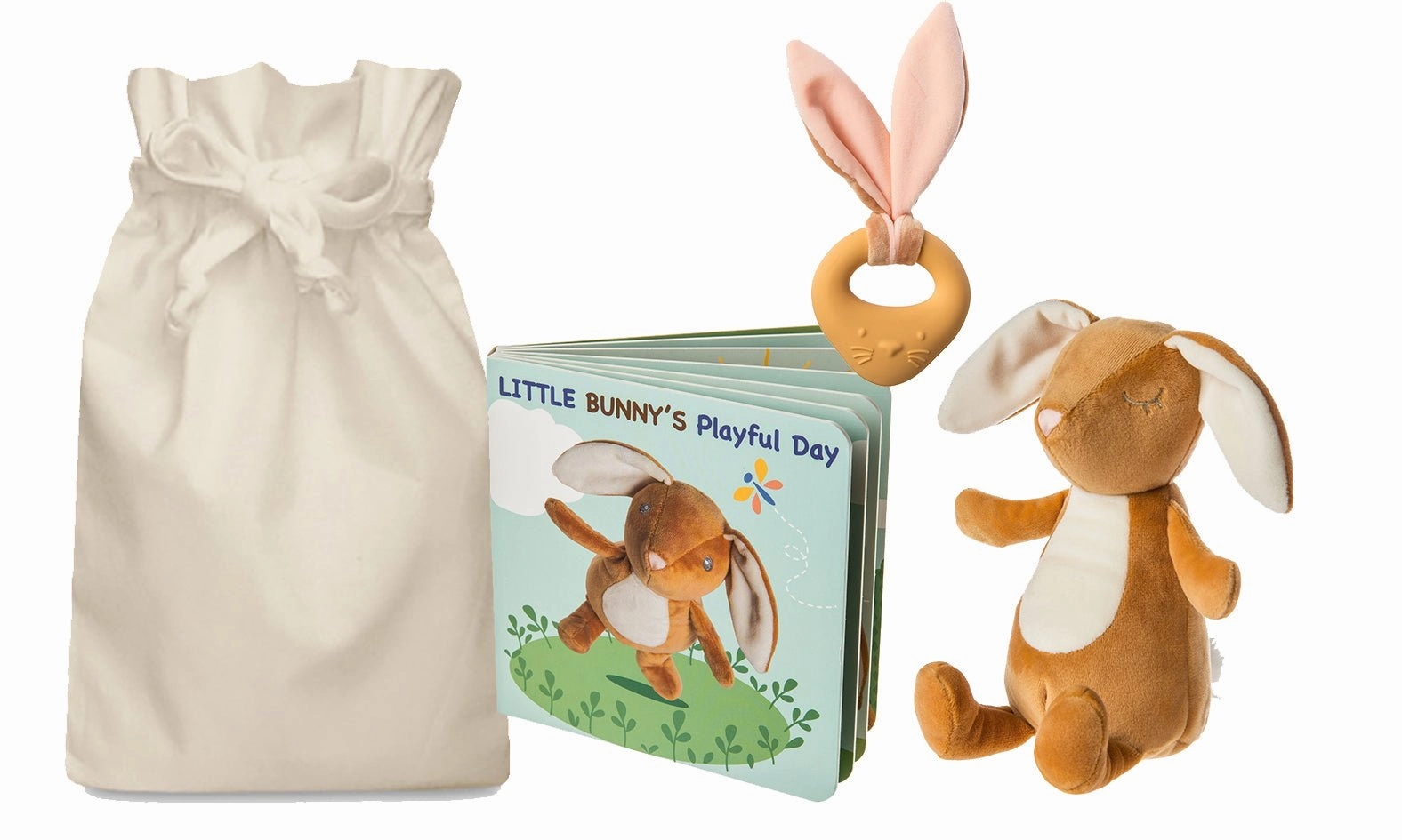 Leika Little Bunny Story Sack with Soft Toy and Teether Tree Identification