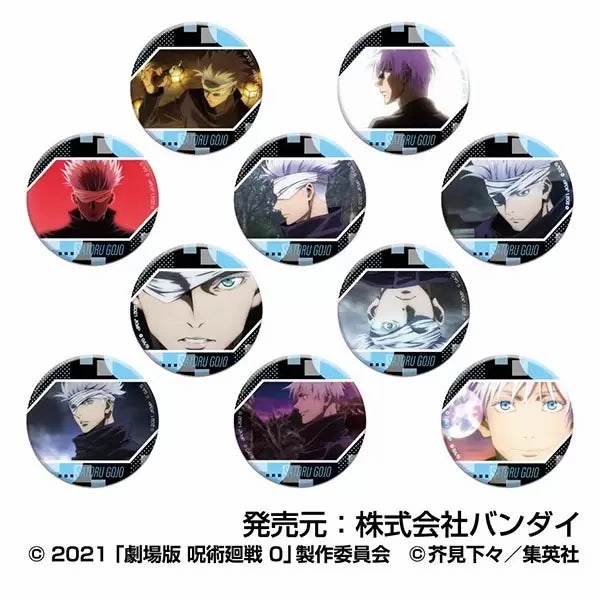 Jujutsu Kaisen the Movie 0 CAN Badge Gojo Satoru (set of 10) ???g?? ???? ??l?? Random Pack Display