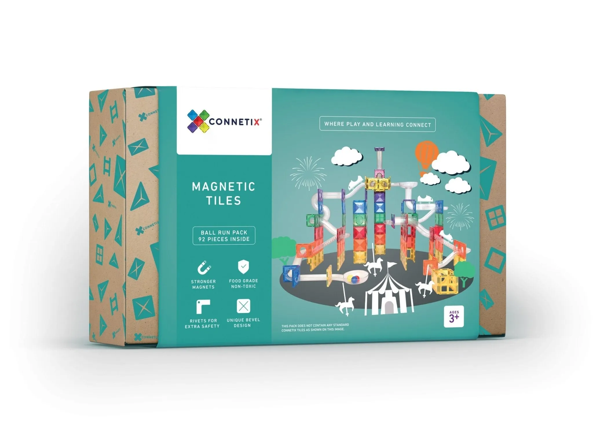 Harmony Restore Connetix Tiles Magnetic Building Set - Rainbow Ball Run