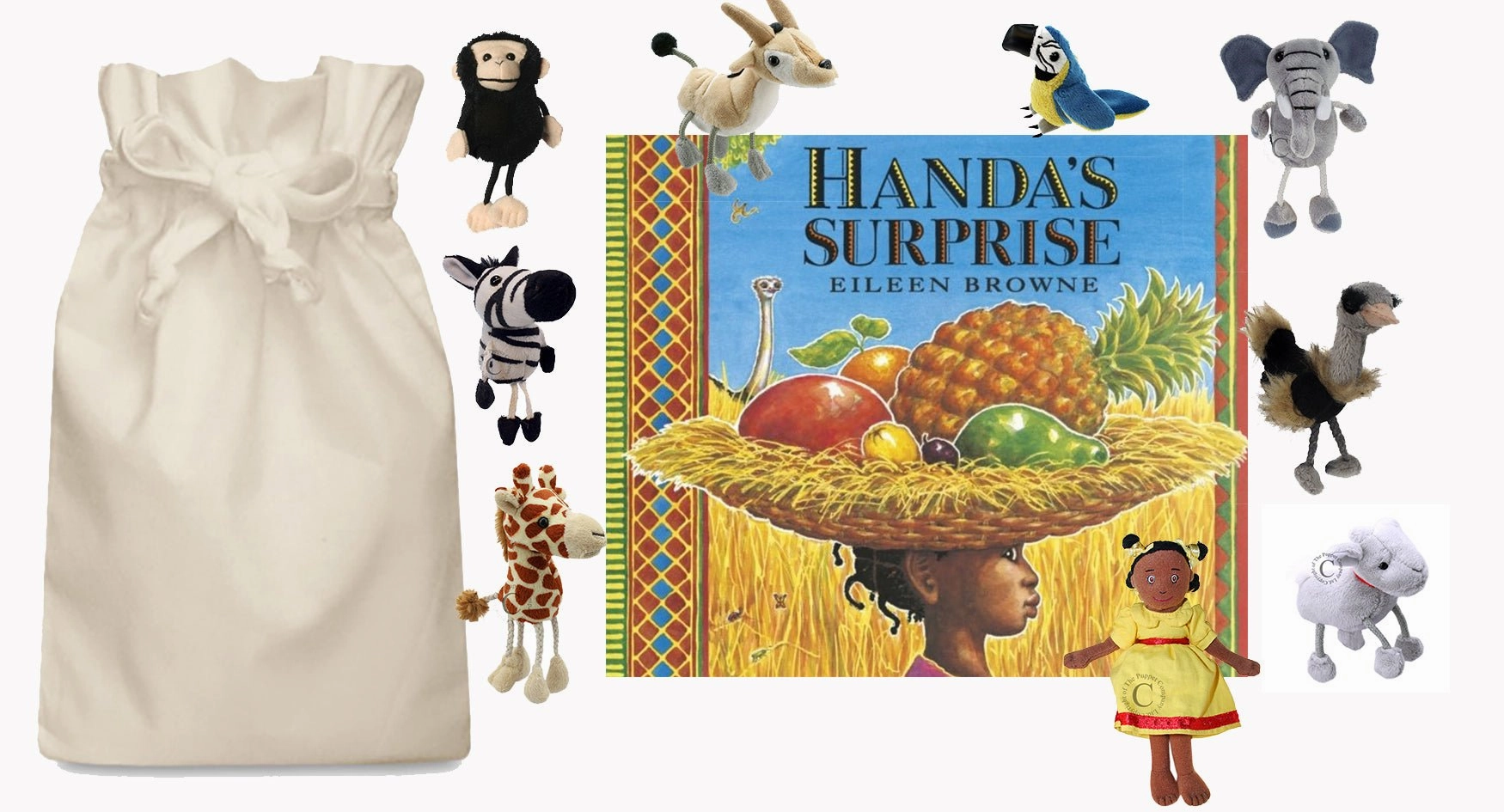 Hiking Equipment Star Formation Handa's Surprise Story Sack with Puppet Company finger puppets