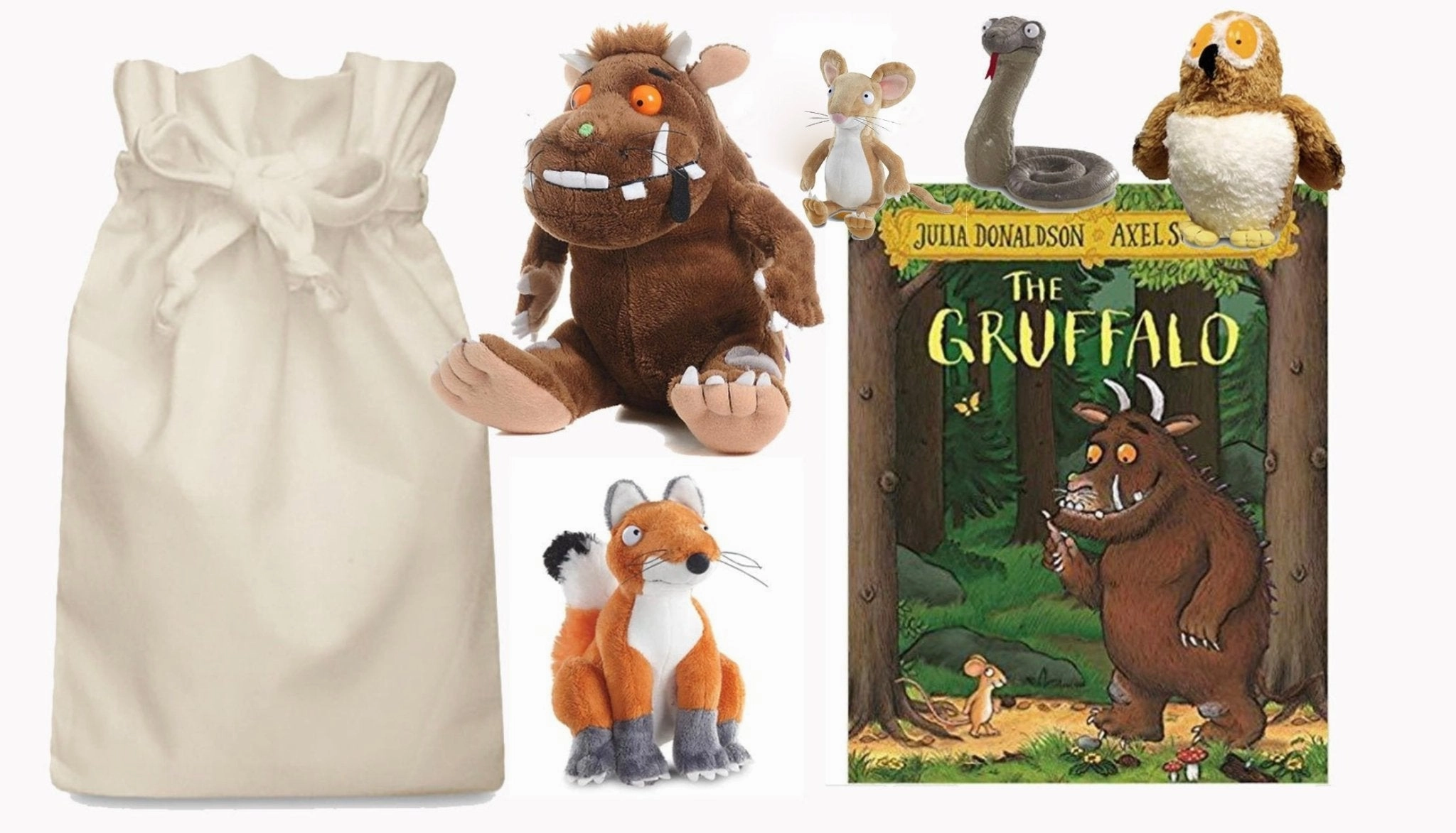 Praise Receive Gruffalo Soft Toy Story Sack with Aurora Soft Toys
