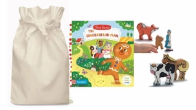 Elementary Age Gingerbread Man Story Sack with Yellow Door Wooden Characters