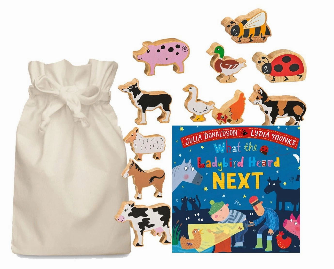 Admission Secure Child Entertainment What the Ladybird Heard Next Story Sack with Lanka Kade Animals